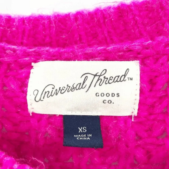 Universal Thread Women's Pink Colorblock Thick Knit Oversized Sweater Size XS - Picture 6 of 6